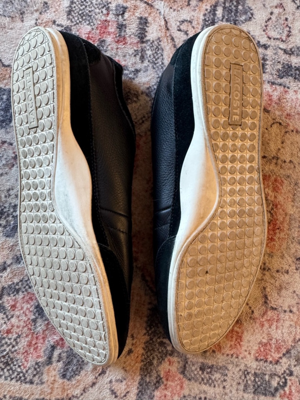 Lacoste Men's Black Leather & Suede Low-Top Sneakers - Picture 8 of 9